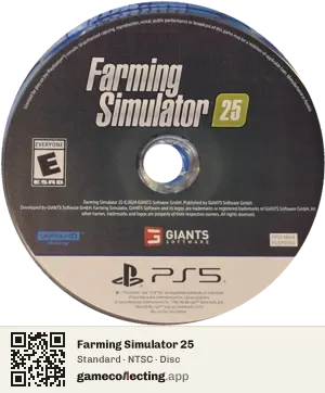 Farming Simulator 25 PlayStation 5, NTSC disc