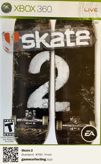 Skate 2 Xbox 360, NTSC box front