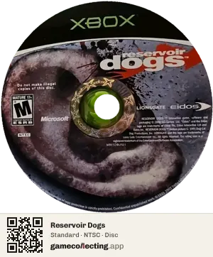 Reservoir Dogs Xbox, NTSC disc