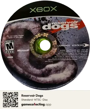 Reservoir Dogs Xbox, NTSC disc