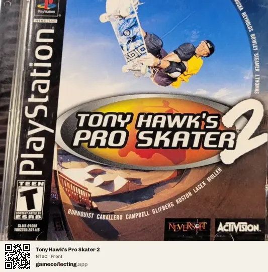 Tony Hawk's Pro Skater 2 PlayStation, NTSC box front