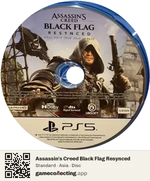 Assassin's Creed Black Flag Resynced PlayStation 5, Asia disc