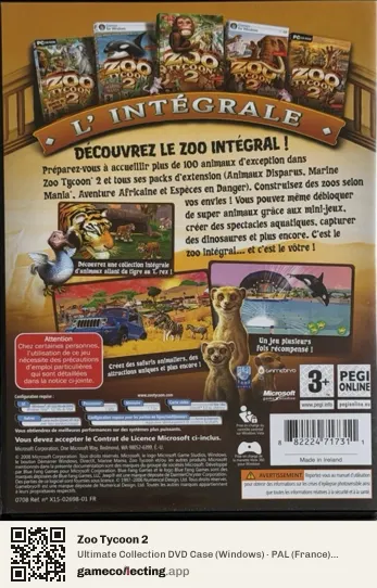 Zoo Tycoon 2 Computer, France box back
