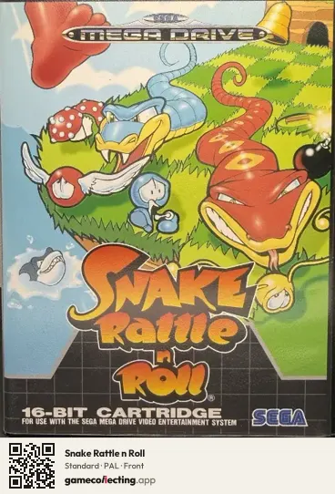 Snake Rattle n Roll Sega Mega Drive / Genesis, PAL box front