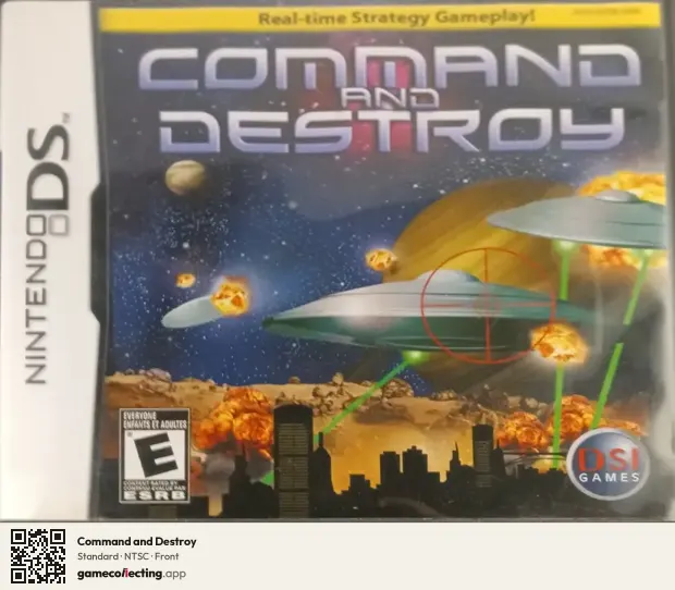 Command and Destroy Nintendo DS, NTSC box front