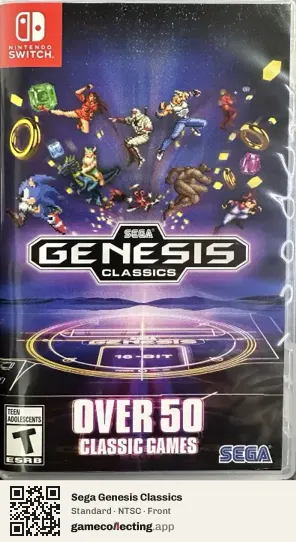 Sega Genesis Classics Nintendo Switch, NTSC box front