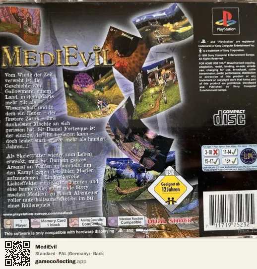 MediEvil PlayStation, Germany box back