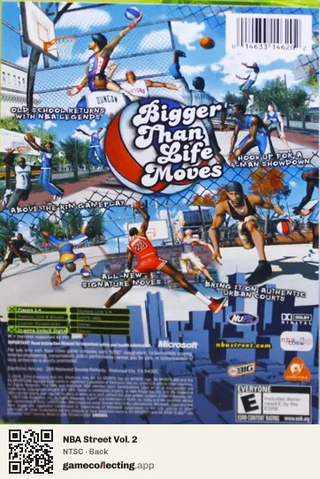 NBA Street Vol. 2 Xbox, NTSC box back