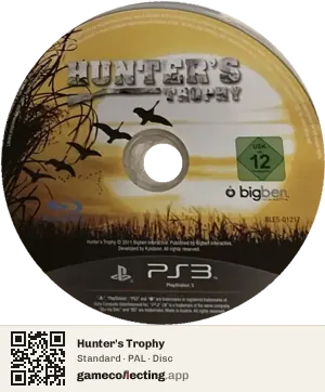 Hunter's Trophy PlayStation 3, PAL disc