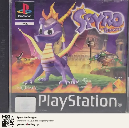 Spyro the Dragon PlayStation, United Kingdom box front