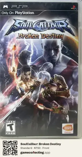 SoulCalibur: Broken Destiny PlayStation Portable, NTSC box front