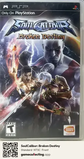 SoulCalibur: Broken Destiny PlayStation Portable, NTSC box front