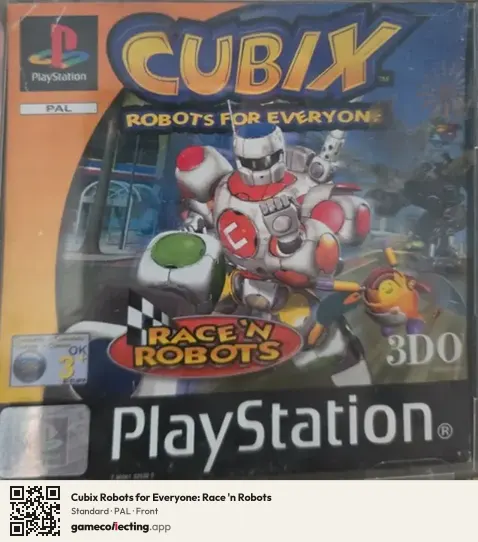 Cubix Robots for Everyone: Race 'n Robots PlayStation, PAL box front