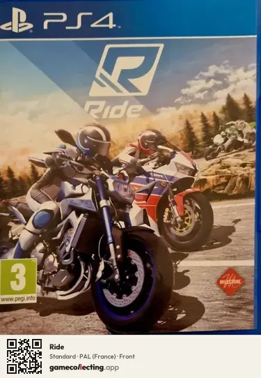 Ride PlayStation 4, France box front