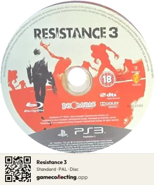 Resistance 3 PlayStation 3, PAL disc