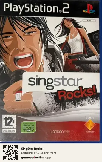 SingStar Rocks! PlayStation 2, Spain box front