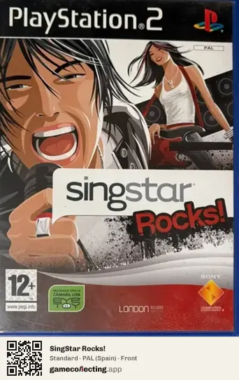 SingStar Rocks! PlayStation 2, Spain box front