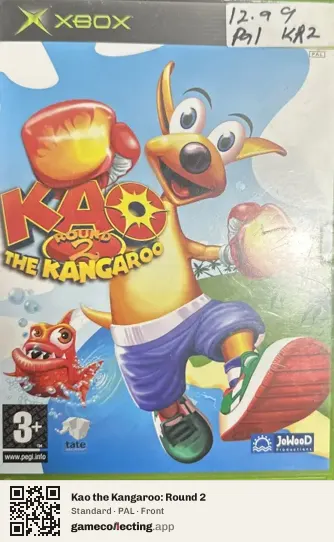 Kao the Kangaroo: Round 2 Xbox, PAL box front