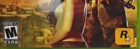 Max Payne 3, the ESRB box on its front