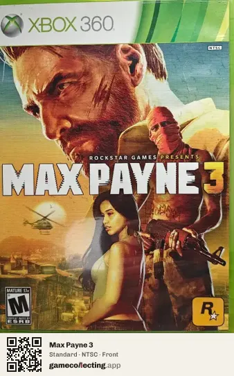 Max Payne 3 Xbox 360, NTSC box front