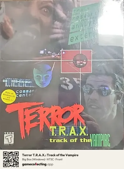 Terror T.R.A.X.: Track of the Vampire Computer, NTSC box front