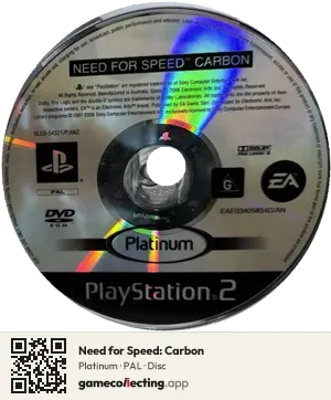 Need for Speed: Carbon PlayStation 2, PAL disc