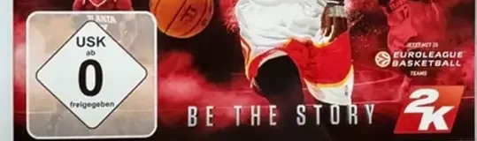 NBA 2K16, the USK square on its front
