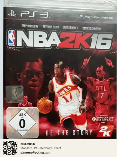 NBA 2K16 PlayStation 3, Germany box front