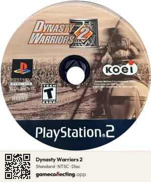Dynasty Warriors 2 PlayStation 2, NTSC disc
