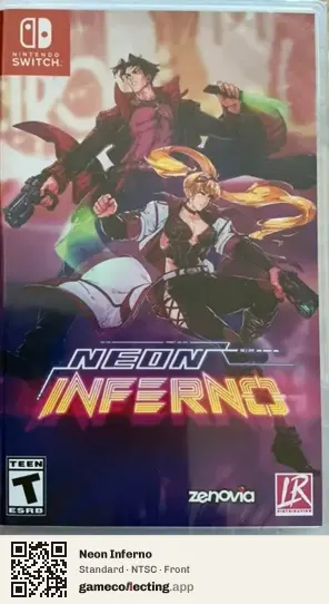 Neon Inferno Nintendo Switch, NTSC box front