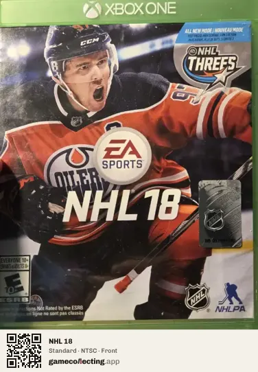 NHL 18 Xbox One, NTSC box front