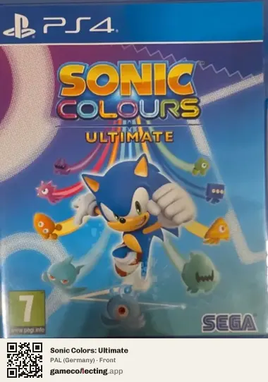 Sonic Colors: Ultimate PlayStation 4, Germany box front