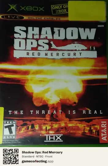 Shadow Ops: Red Mercury Xbox, NTSC box front