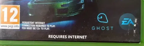 Need for Speed, the PEGI square on its front