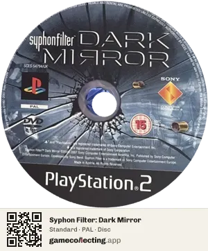Syphon Filter: Dark Mirror PlayStation 2, PAL disc