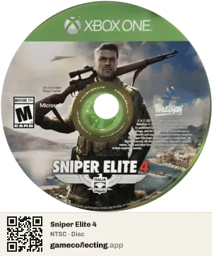 Sniper Elite 4 Xbox One, NTSC disc