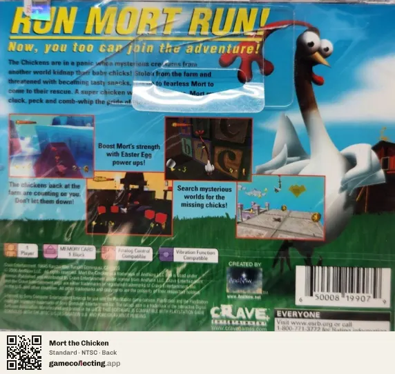 Mort the Chicken PlayStation, NTSC box back