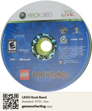 LEGO Rock Band Xbox 360, NTSC disc