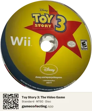 Toy Story 3: The Video Game Nintendo Wii, NTSC disc
