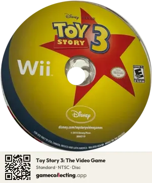 Toy Story 3: The Video Game Nintendo Wii, NTSC disc