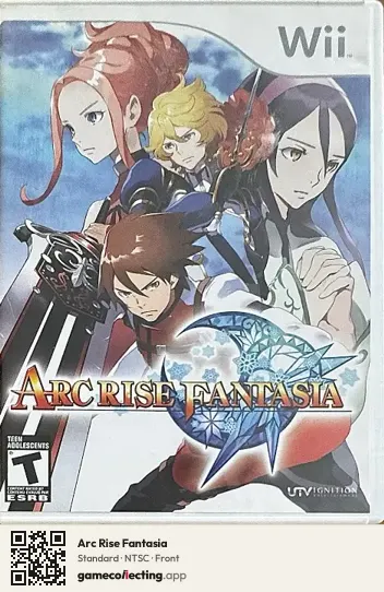 Arc Rise Fantasia Nintendo Wii, NTSC box front