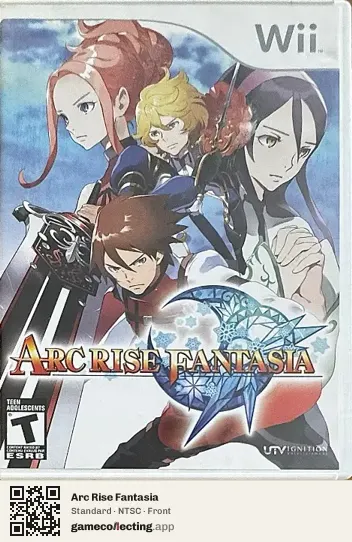 Arc Rise Fantasia Nintendo Wii, NTSC box front