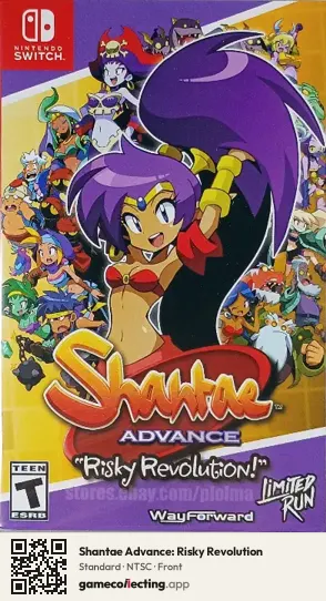Shantae Advance: Risky Revolution Nintendo Switch, NTSC box front