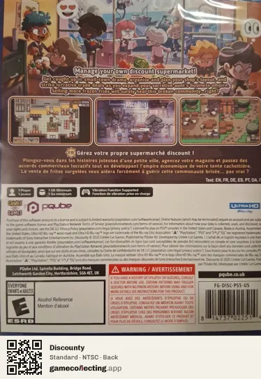 Discounty PlayStation 5, NTSC box back