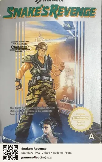 Snake's Revenge Nintendo Entertainment System, United Kingdom box front