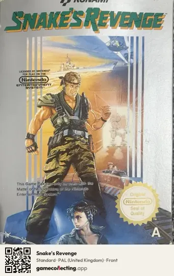 Snake's Revenge Nintendo Entertainment System, United Kingdom box front
