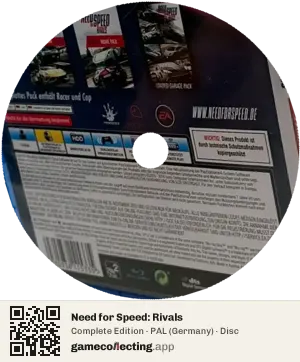 Need for Speed: Rivals PlayStation 4, PAL disc