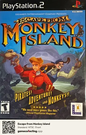 Escape from Monkey Island PlayStation 2, NTSC box front