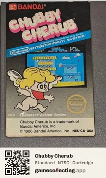 Chubby Cherub Nintendo Entertainment System, NTSC cartridge label