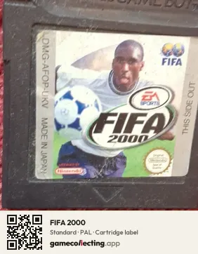 FIFA 2000 Game Boy Color, PAL cartridge label